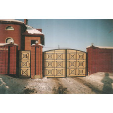 Ворота із профлиста з ковкою №37/71