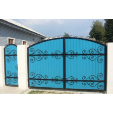 Ворота із профнастилу з елементами кування 4