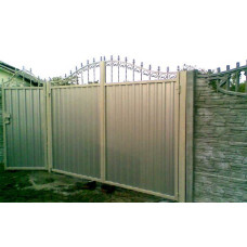 Ворота із профнастилу з елементами кування 7