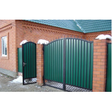 Ворота із профнастилу з елементами кування 8