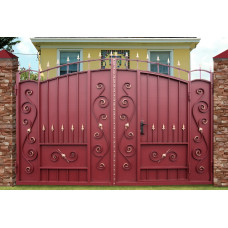 Ворота металеві з ковкою