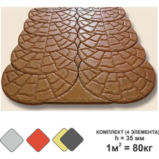 ТРОПІНКА тротуарна плитка вібролита (під мармур)