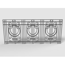 Балконні ковані поручні №10