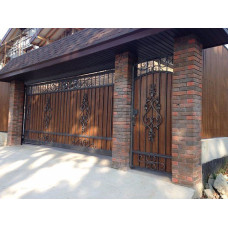 Ворота із профлиста з ковкою №37/7