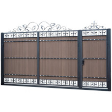 Ворота з профнастила з ковкою WQ11 Ворота з профнастила з ковкою WQ11