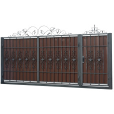 Ворота з профнастила з куванням WQ19 Ворота з профнастила з куванням WQ19