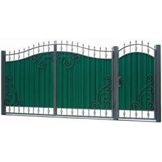 Ворота з профнастила з ковкою WQ12 Ворота з профнастила з ковкою WQ12
