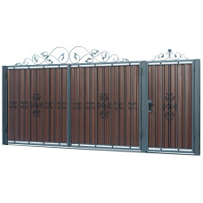 Ворота з профнастила з ковкою WQ14 Ворота з профнастила з ковкою WQ14