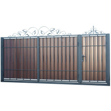 Ворота з профнастила з куванням WQ19