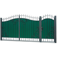 Ворота з профнастила з куванням WQ22