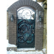 Хвіртка з металевого листа з ковкою №1/14