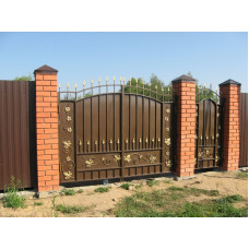 Ковані ворота та хвіртка з піками "Родос"