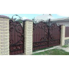Ковані ворота з профнастилом "Сардіс"