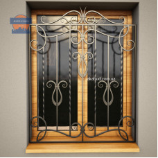 Ґрати зварені з кованими елементами П17G