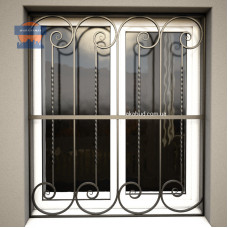 Ґрати зварені з кованими елементами П21G