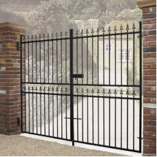 Металеві розпашні ворота для підприємства Металеві розпашні ворота для підприємства