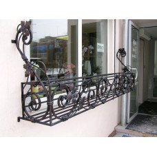 Квітниця на вікно з ковкою  №10