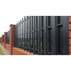 Розпашні ворота з євроштакетника G4 Розпашні ворота з євроштакетника G4