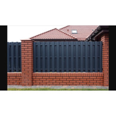 Розпашні ворота з євроштакетника G7 Розпашні ворота з євроштакетника G7