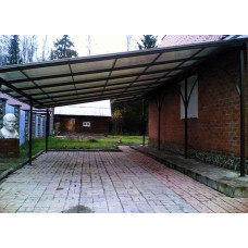 Навіс Для Автомобілю Прибудований До Будинку