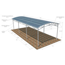 Навіс для авто 8035