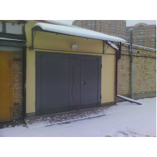 Ворота гаражні металеві розпашні №1