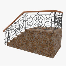 Балконні ковані поручні №102