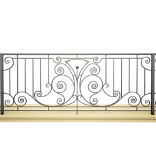 Балконні ковані поручні №103