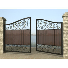 Ворота розпашні з металу G4