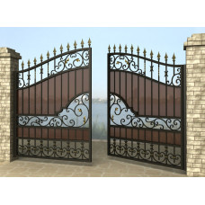 Ворота розпашні з металу G6