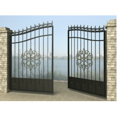 Ворота розпашні з металу G7