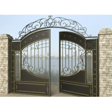 Ворота розпашні з металу G9