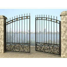 Ворота розпашні з металу G14