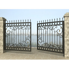 Ворота розпашні з металу G22