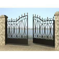 Ворота розпашні з металу G25