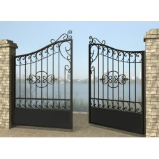Ворота розпашні з металу G28