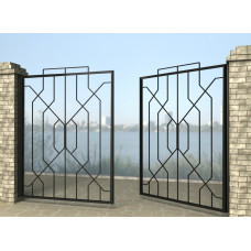 Ворота розпашні з металу G30
