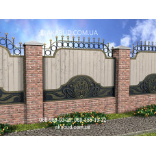 Ворота металеві та паркан P57