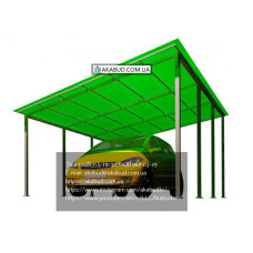 НАВІС З ПОЛІКАРБОНАТУ ОДНОСКАТНИЙ #1