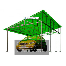 НАВІС З ПОЛІКАРБОНАТУ ОДНОСКАТНИЙ #2