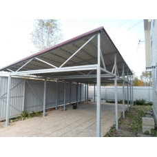 Навіс для автомобіля з плоским дахом Навіс для автомобіля з плоским дахом