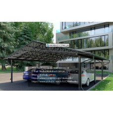 Двускатный навес из профнастила Двускатный навес из профнастила