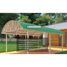 Навіс із профнастилу для машини Навіс із профнастилу для машини