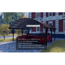 Навіс на дві машини із профнастилу