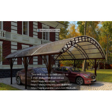 Навіс для машини з полікарбонату Ф14