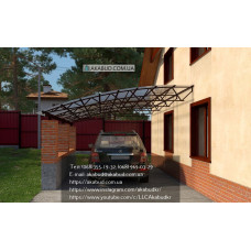 Навіс для машини з полікарбонату Ф16