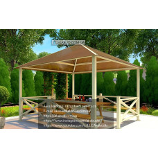 Альтанка для дачі з полікарбонату Р2