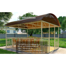 Альтанка для дачі з полікарбонату Р4