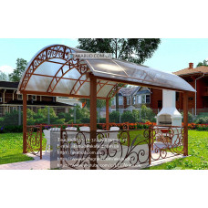 Альтанка для дачі з полікарбонату Р16