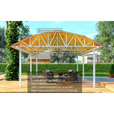 Альтанка для дачі з полікарбонату Р17